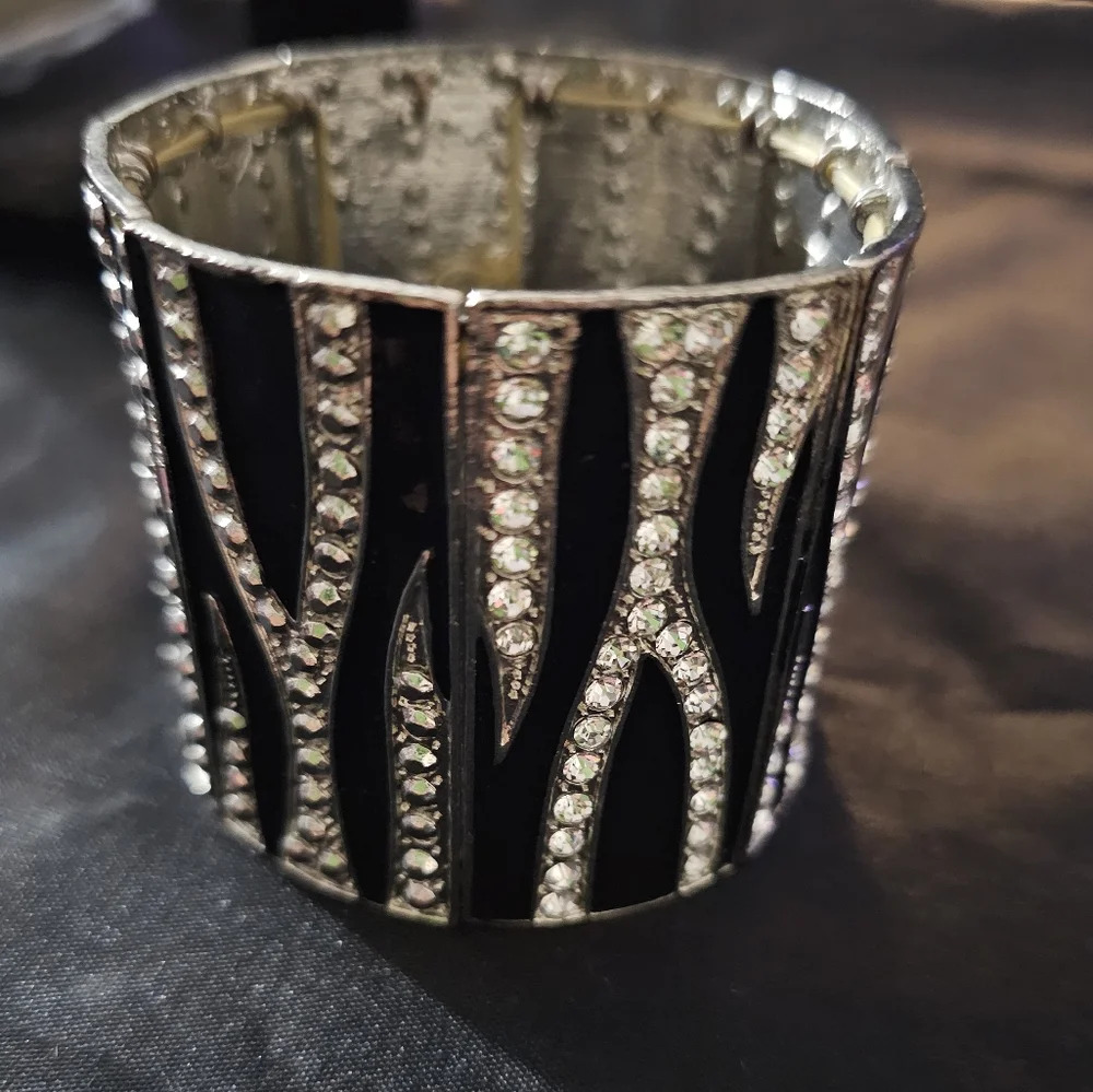 Cuff Bracelet black/silver